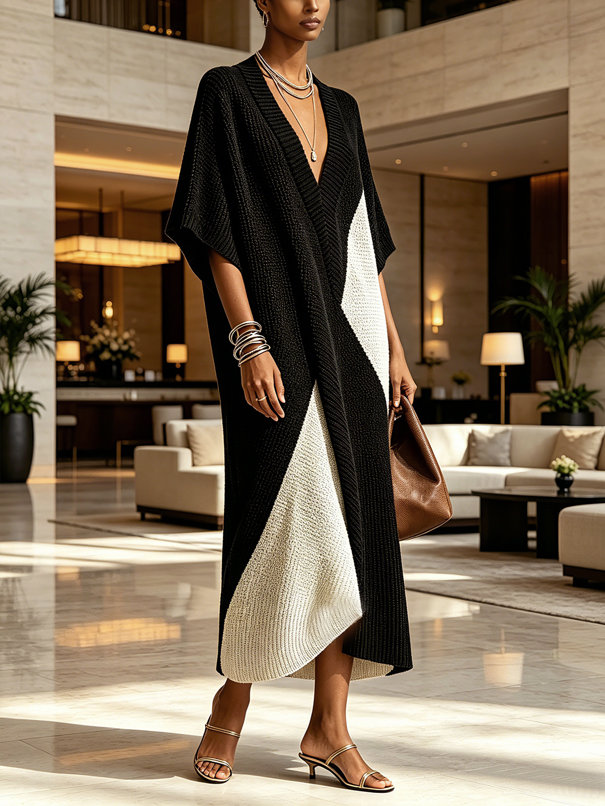 Véra™ | Vestido Ébano e Marfim