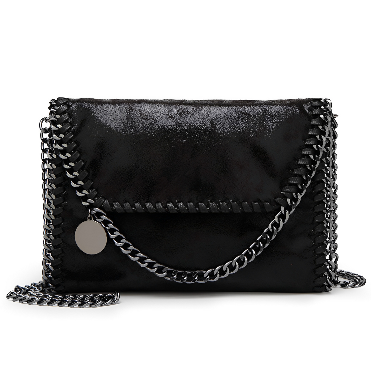 Charlotte™ | Elegante mala de tiracolo em pele com corrente para mulher
