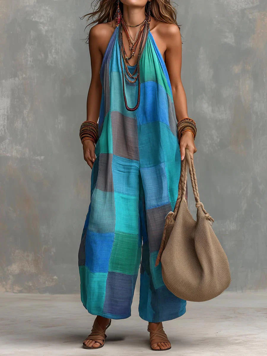 Rosalie™ | Macacão patchwork frescura e liberdade num estilo artístico único