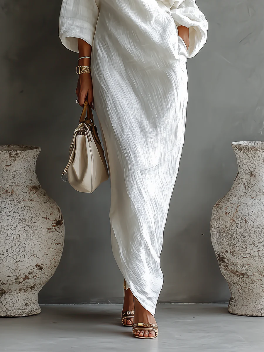 Elise™ | Vestido maxi assimétrico e elegante