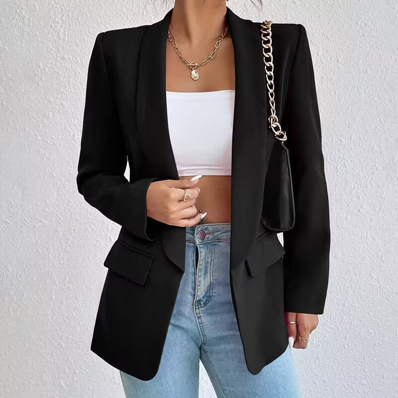 Colette™ | Blazer Elegante de Manga Comprida com Abertura à Frente para Mulher