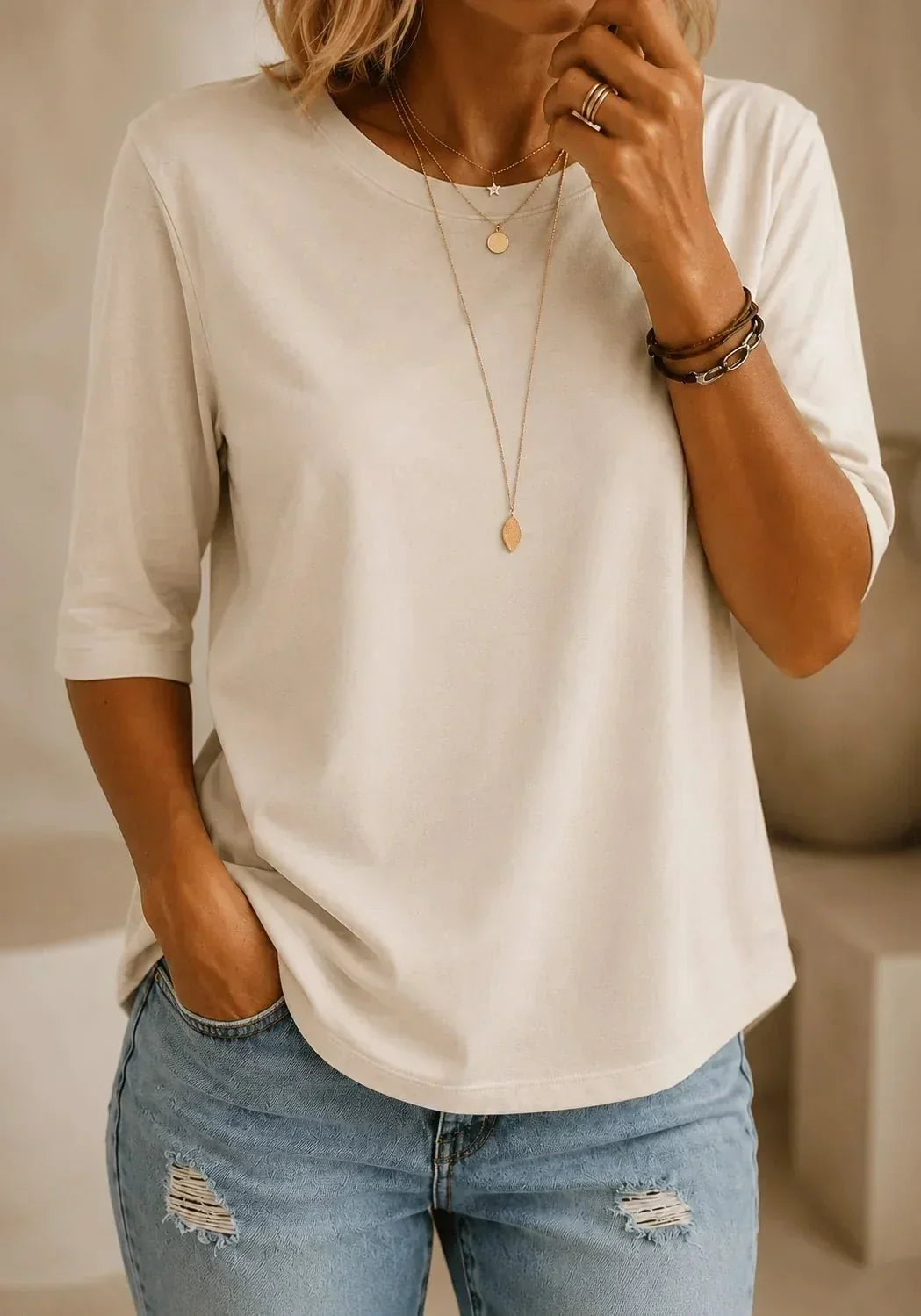 Amara™ | T-shirt Essencial de Gola Redonda