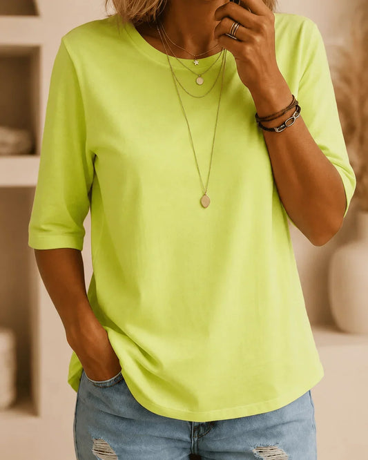 Lunara™ | T-shirt Essencial de Gola Redonda