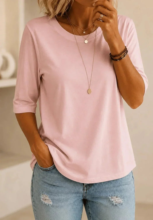 Rosalie™ | T-shirt Essencial de Gola Redonda