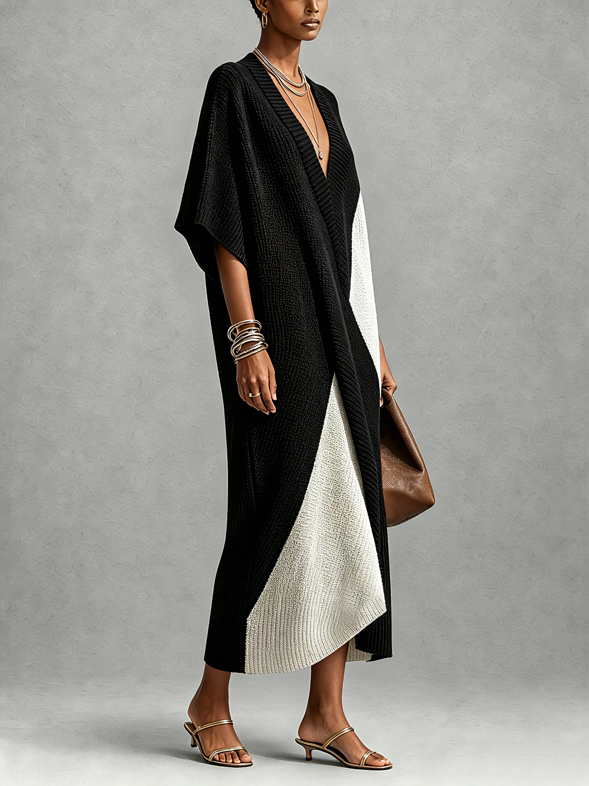 Véra™ | Vestido Ébano e Marfim