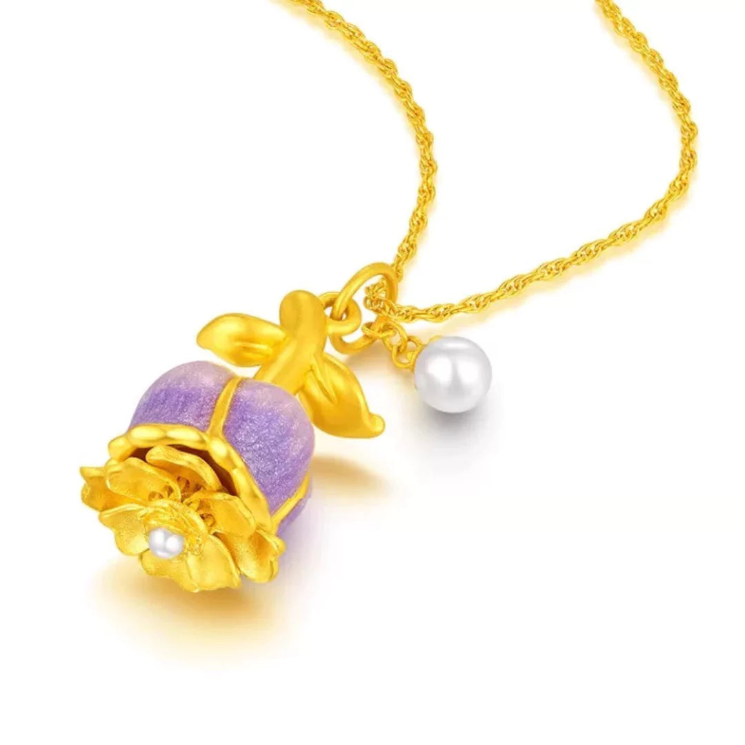 Brigitte™ | Colar Aurora Charm – A Flor do Amor