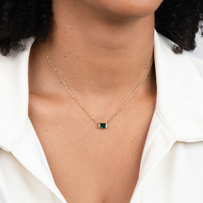 Léonie™ | Colar de Esmeralda Delicado