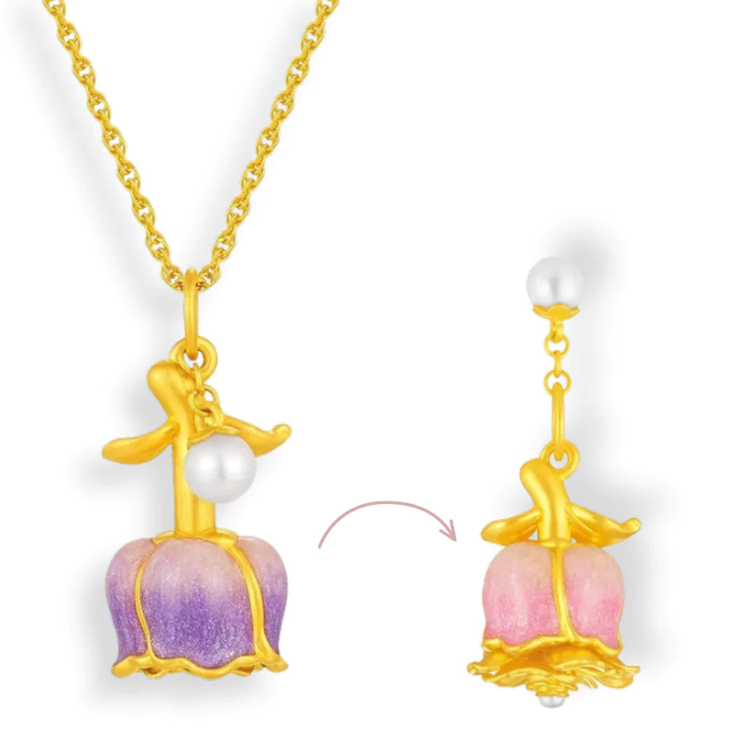 Brigitte™ | Colar Aurora Charm – A Flor do Amor