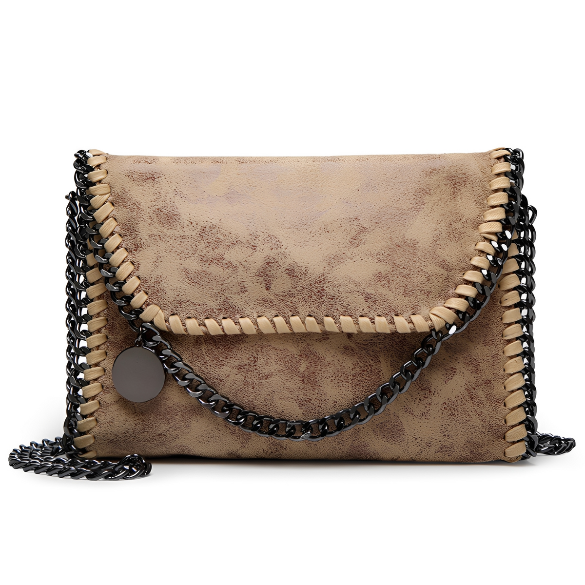 Charlotte™ | Elegante mala de tiracolo em pele com corrente para mulher
