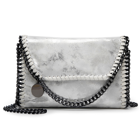 Charlotte™ | Elegante mala de tiracolo em pele com corrente para mulher