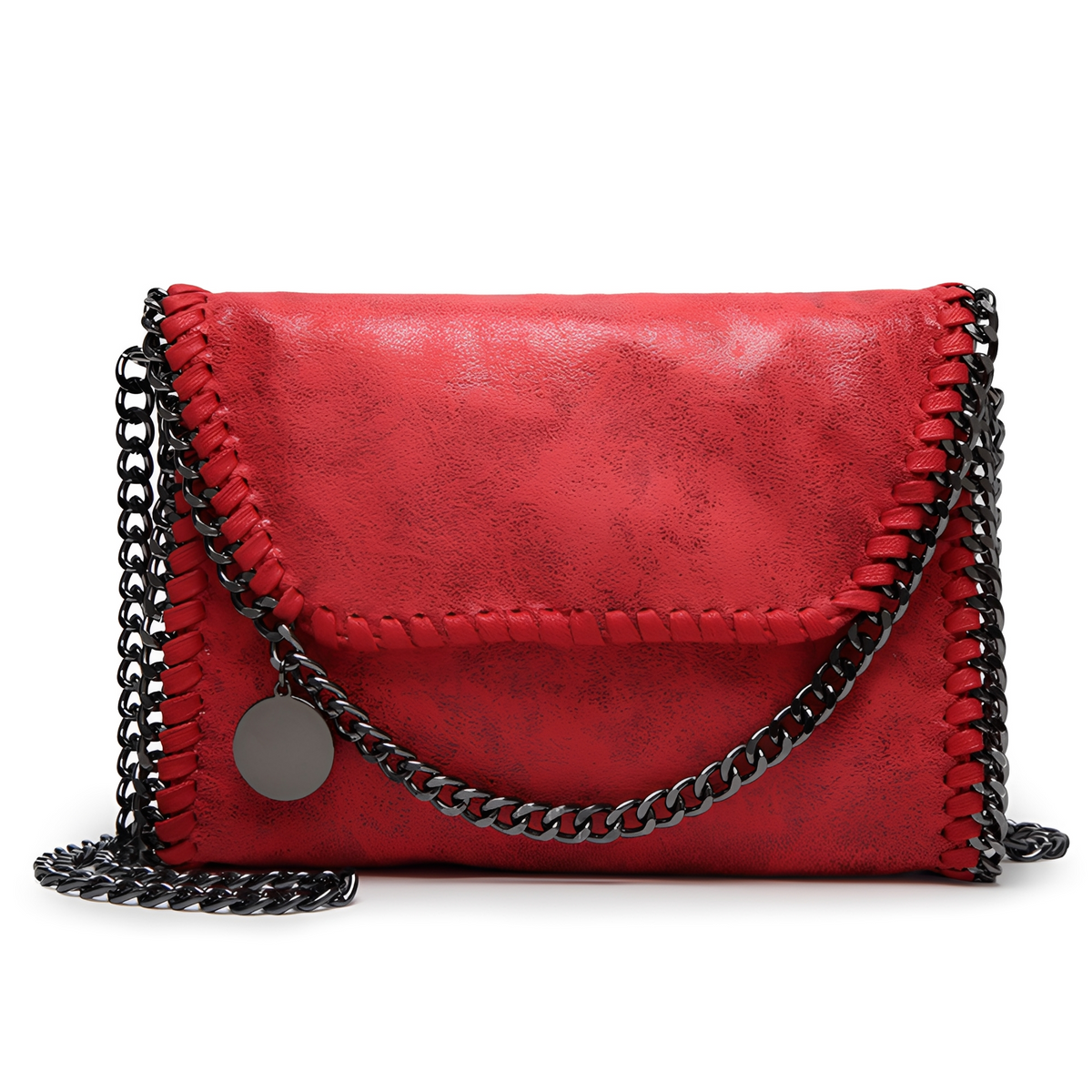 Charlotte™ | Elegante mala de tiracolo em pele com corrente para mulher