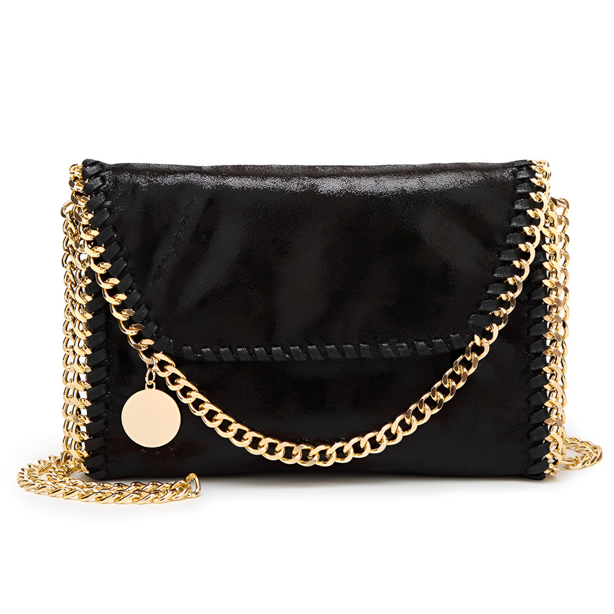 Charlotte™ | Elegante mala de tiracolo em pele com corrente para mulher