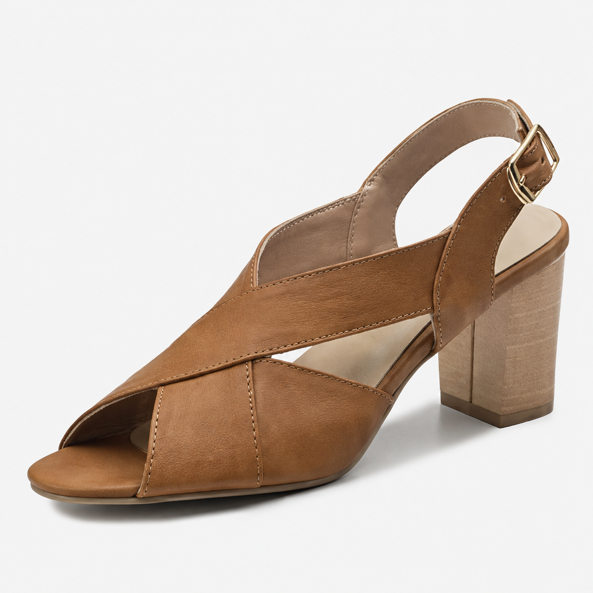 Delphine™ | Sandálias Elegantes de Salto Quadrado
