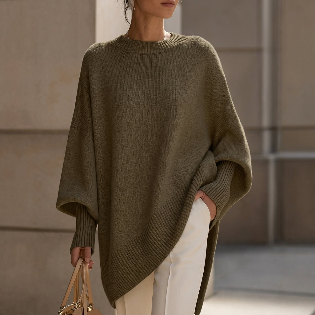 Giorgia™ | Camisola Oversize de Malha com Gola Redonda