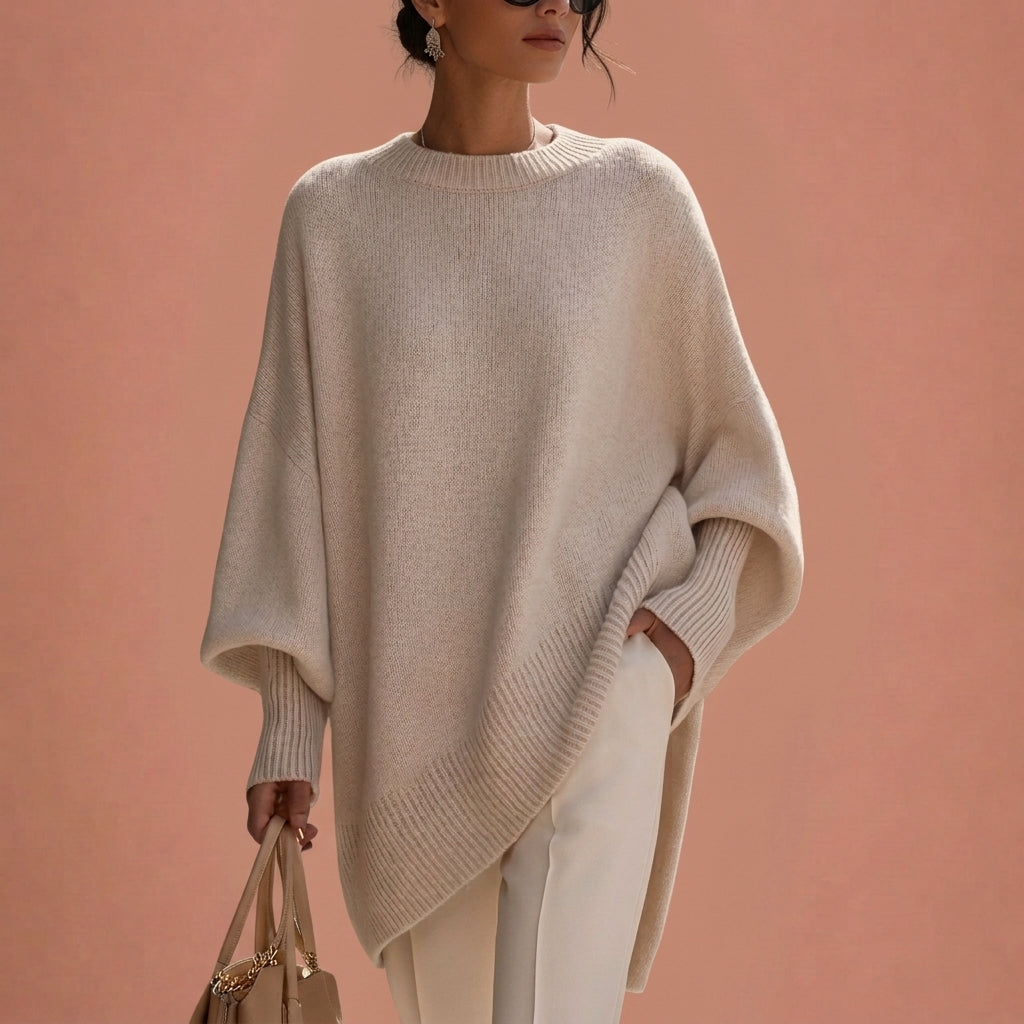 Giorgia™ | Camisola Oversize de Malha com Gola Redonda