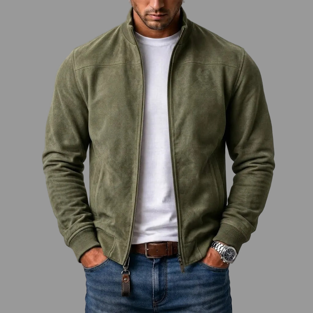 Baptiste™ | Blusão Bomber em Camurça