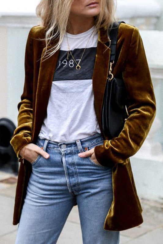 Larue™ | Blazer para mulher | Veludo
