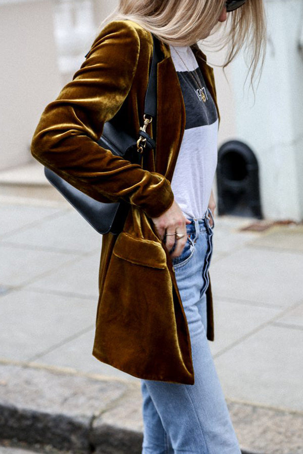 Larue™ | Blazer para mulher | Veludo