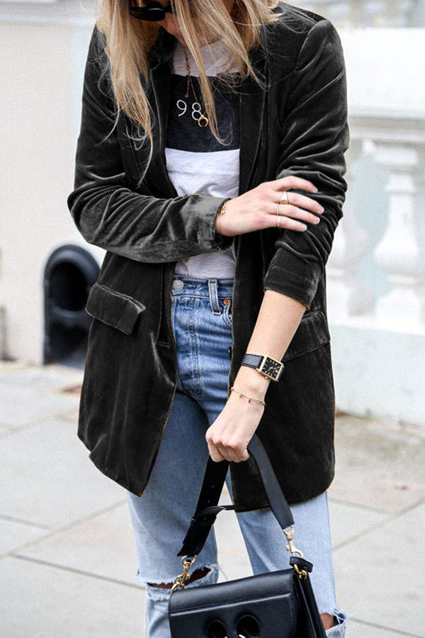 Larue™ | Blazer para mulher | Veludo