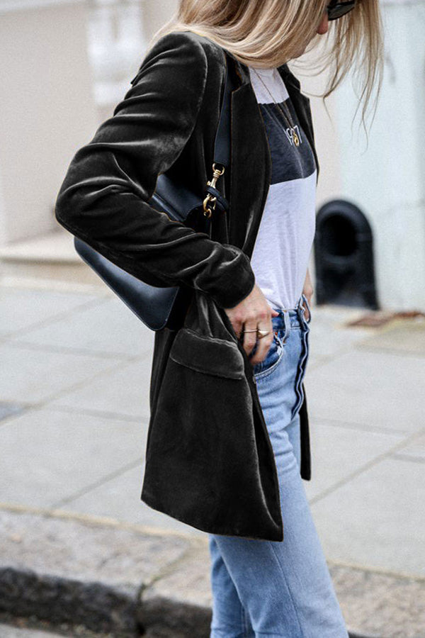 Larue™ | Blazer para mulher | Veludo
