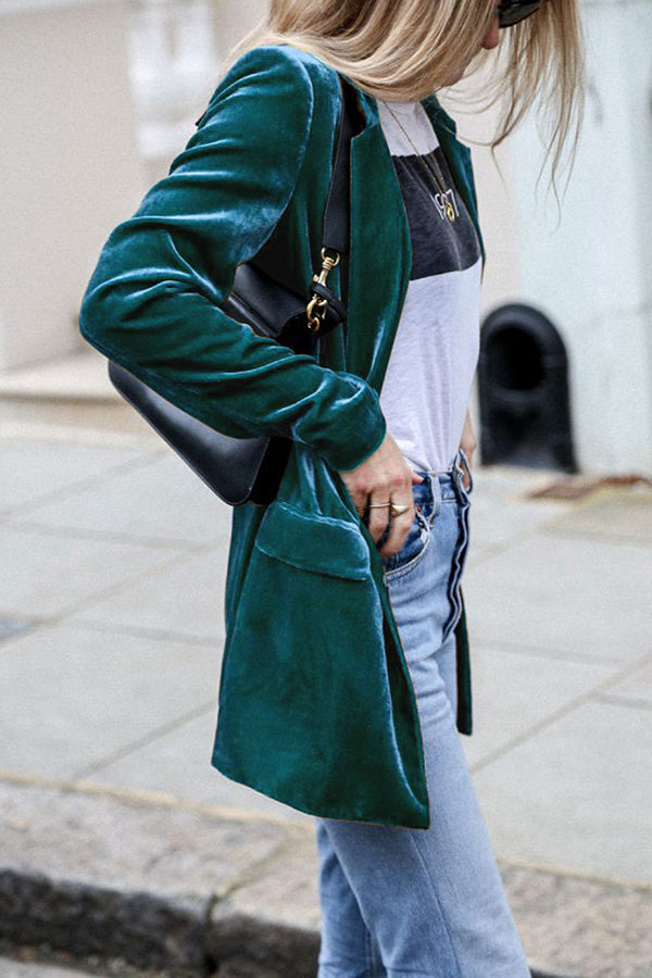 Larue™ | Blazer para mulher | Veludo