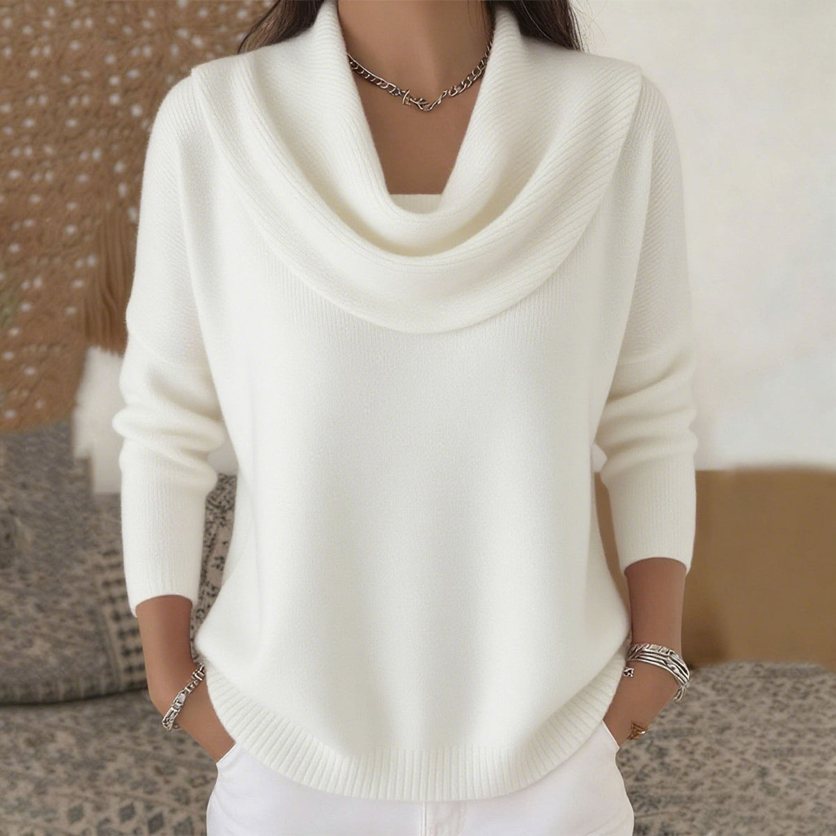 Gioia™ | Camisola com Gola Drapeada