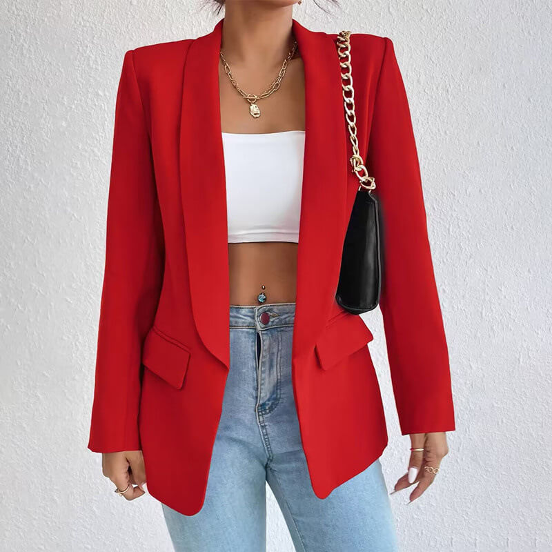 Colette™ | Blazer Elegante de Manga Comprida com Abertura à Frente para Mulher