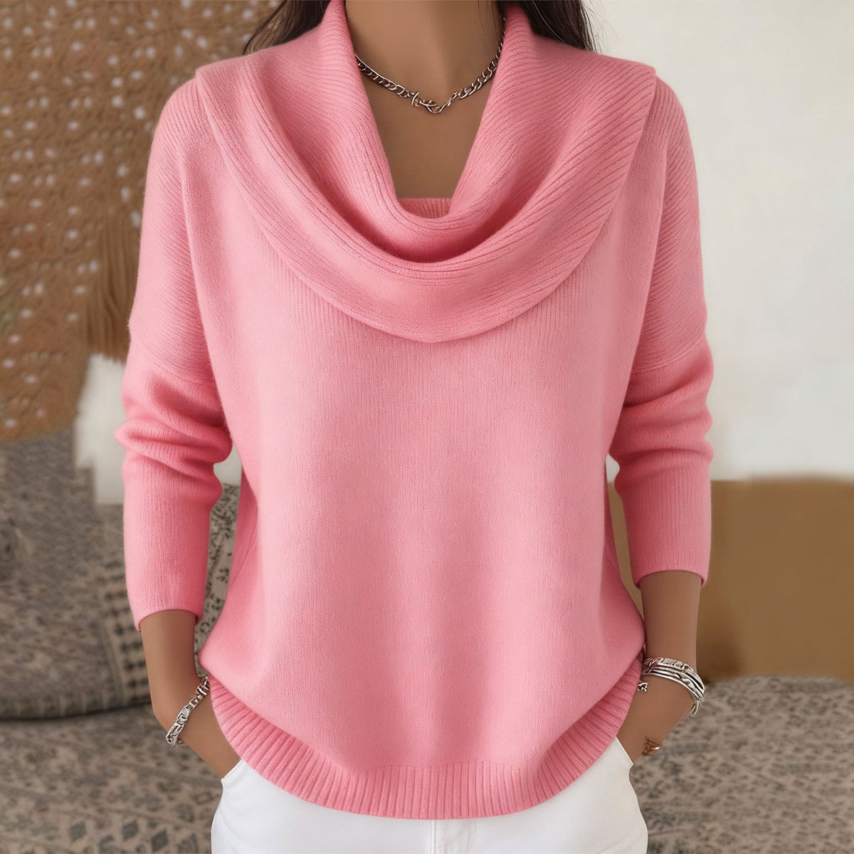 Gioia™ | Camisola com Gola Drapeada
