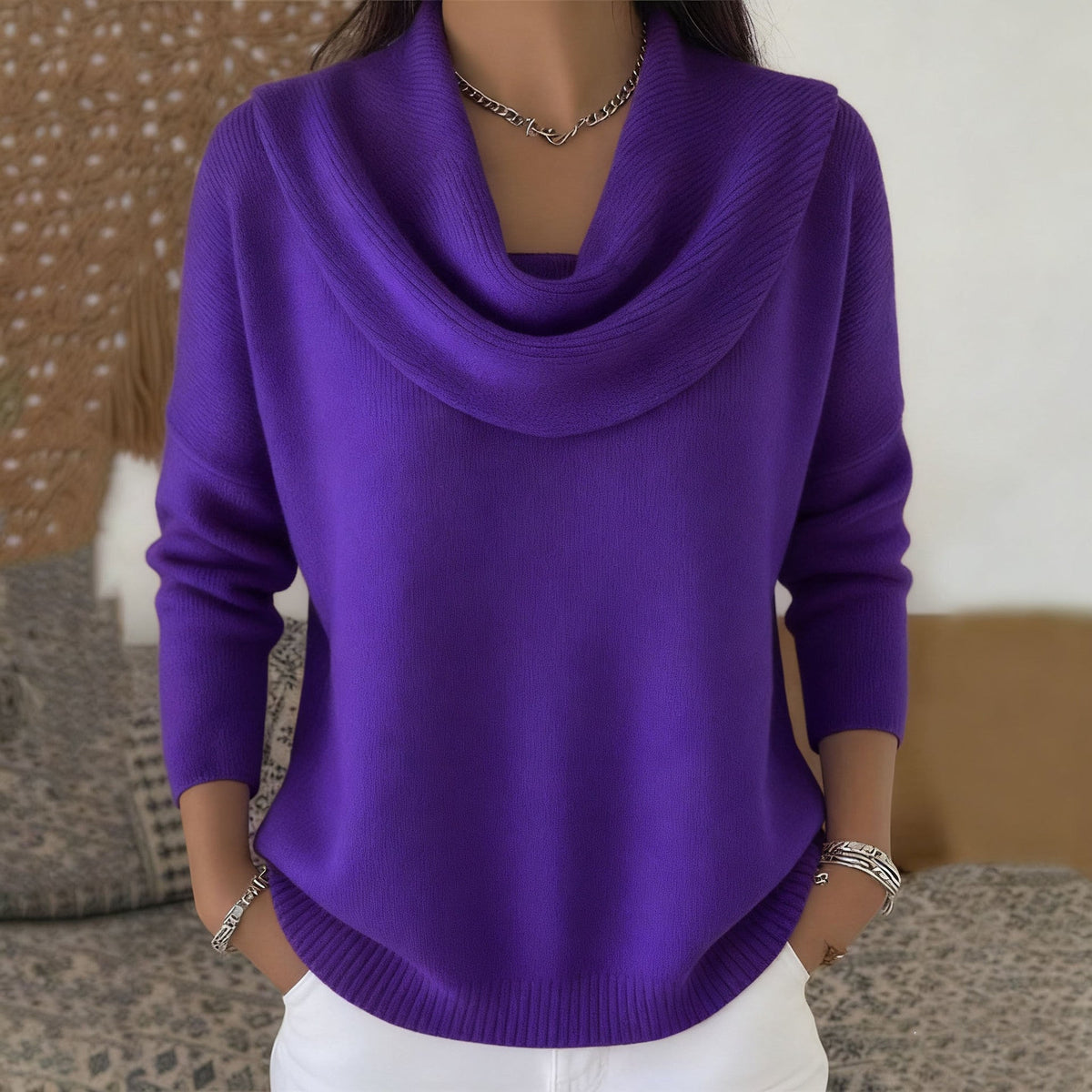 Gioia™ | Camisola com Gola Drapeada