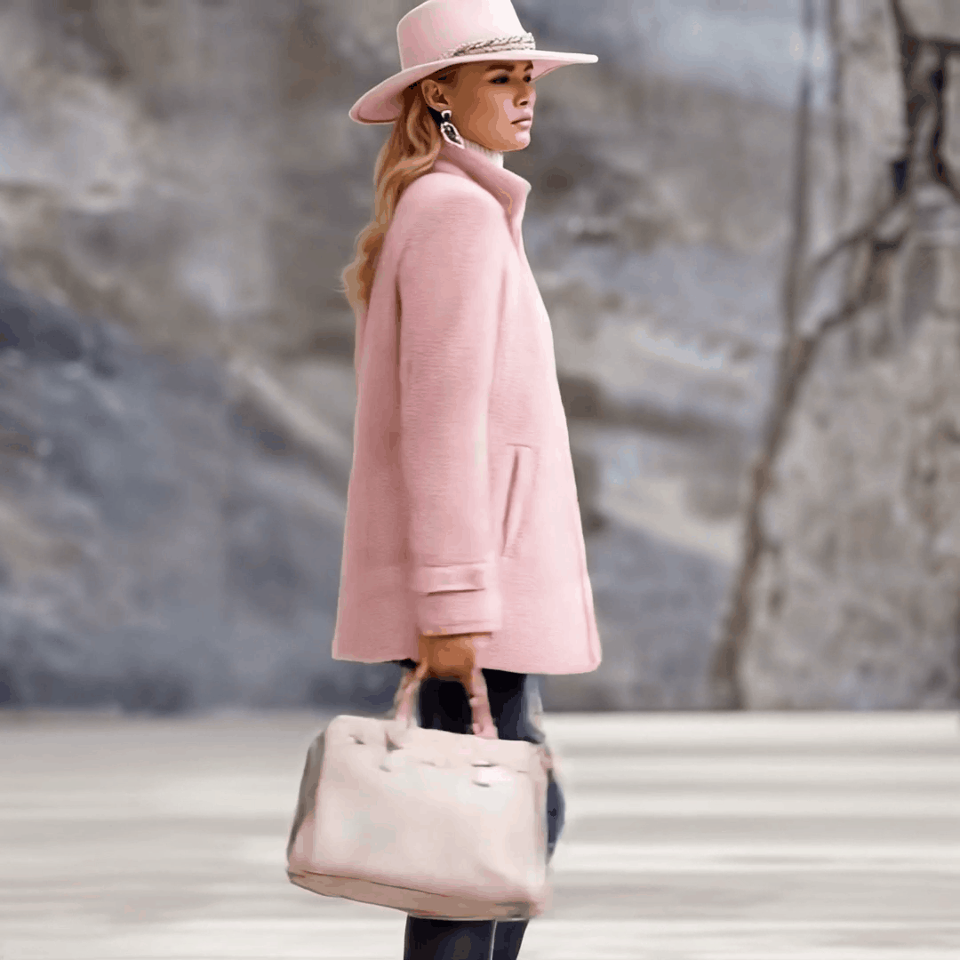 Mónica™ | Casaco Polar Teddy com Gola Subida e Fecho