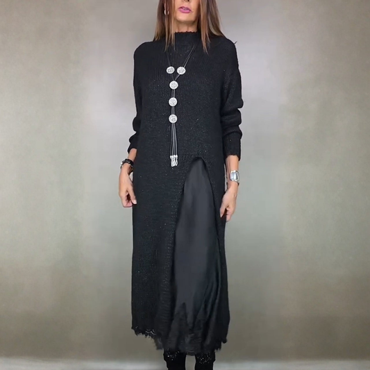Laluna™ | Conjunto Elegante de Camisola Comprida com Vestido