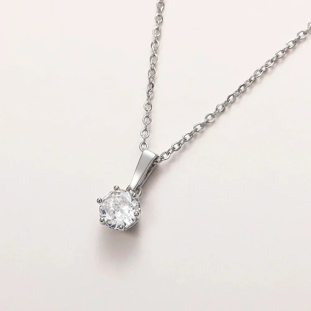Fleur™ | Colar com Pendente Clássico em Zircónio