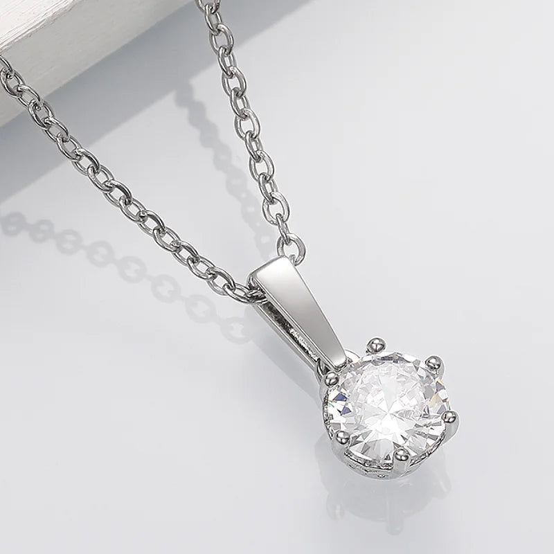 Fleur™ | Colar com Pendente Clássico em Zircónio