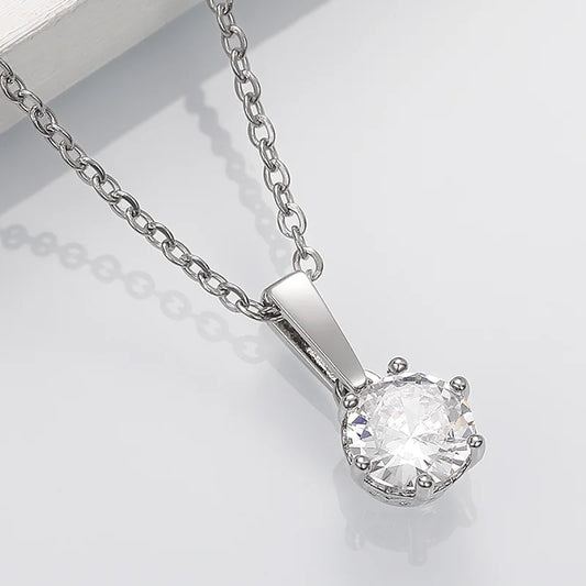 Fleur™ | Colar com Pendente Clássico em Zircónio