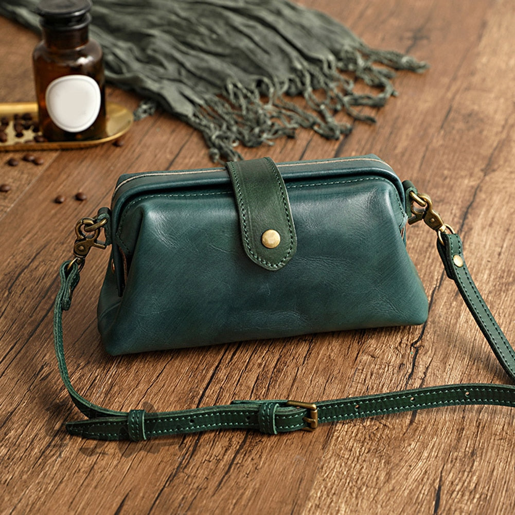 Fabienne™ | Mala em pele retro, feita à mão