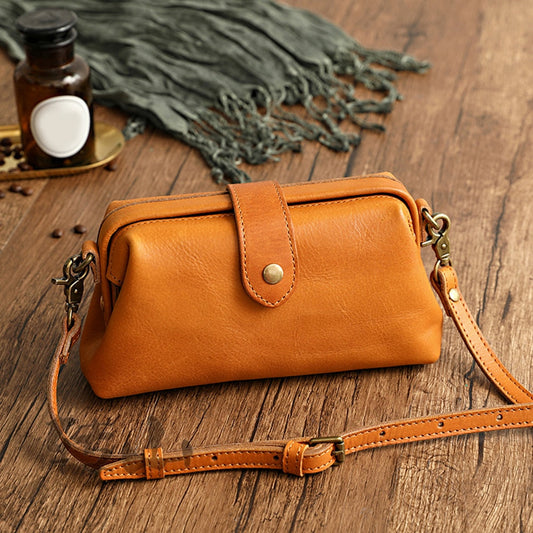 Fabienne™ | Mala em pele retro, feita à mão