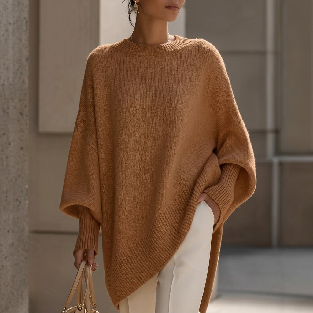 Giorgia™ | Camisola Oversize de Malha com Gola Redonda