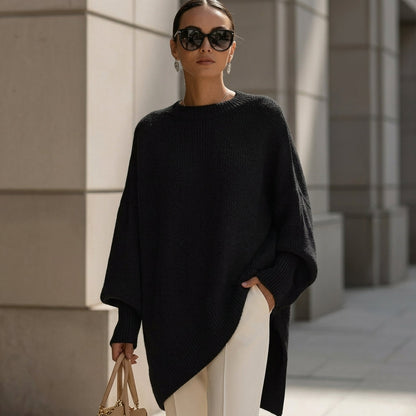 Giorgia™ | Camisola Oversize de Malha com Gola Redonda