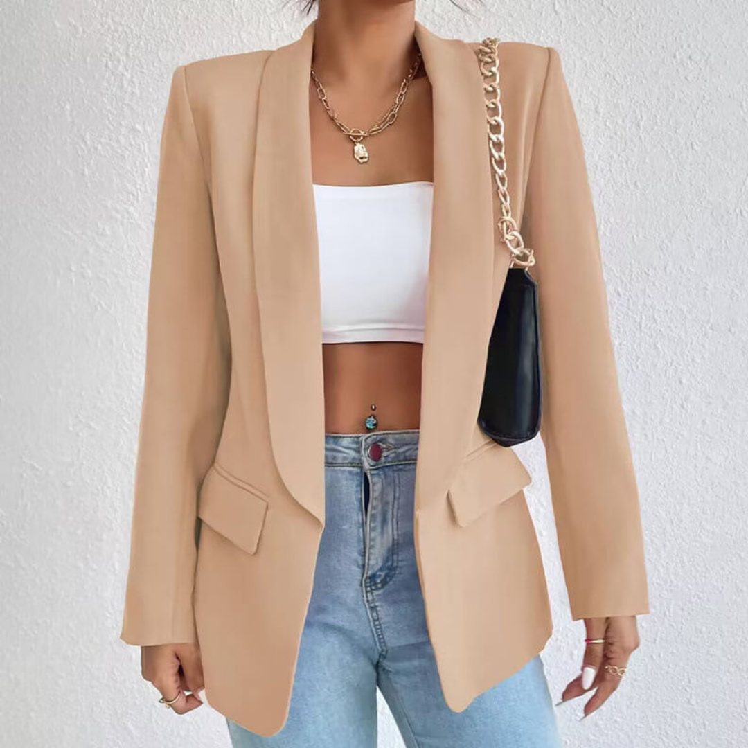 Colette™ | Blazer Elegante de Manga Comprida com Abertura à Frente para Mulher