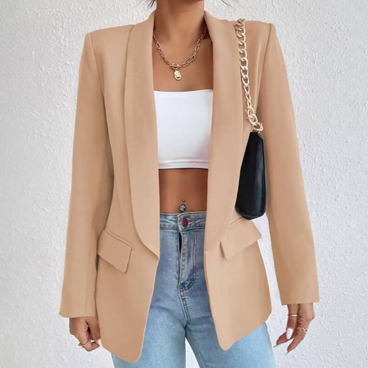 Colette™ | Blazer Elegante de Manga Comprida com Abertura à Frente para Mulher