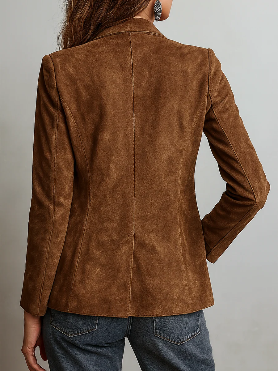 Bérengère™ | Blazer vintage castanho para mulher