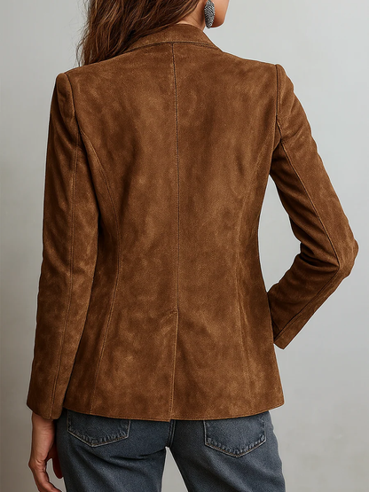 Bérengère™ | Blazer vintage castanho para mulher
