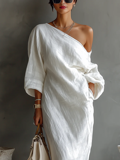 Elise™ | Vestido maxi assimétrico e elegante