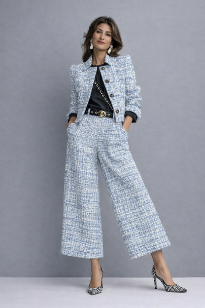 Camille™ | Conjunto em tweed para os dias frescos