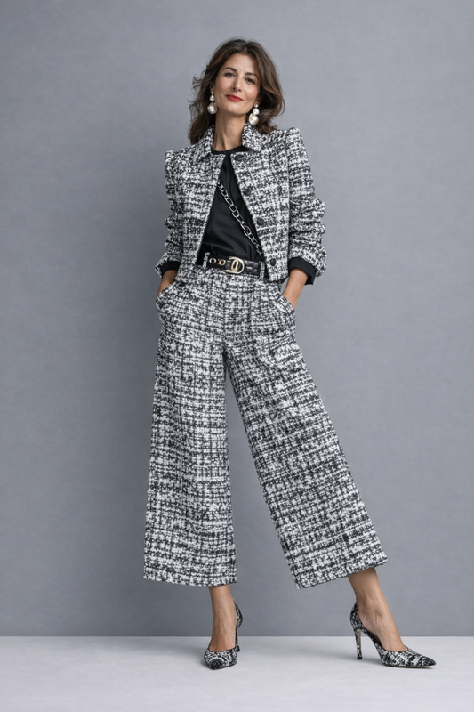 Camille™ | Conjunto em tweed para os dias frescos