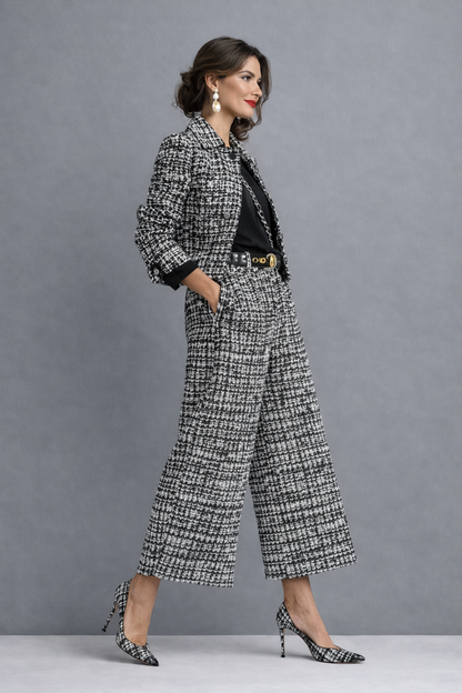 Camille™ | Conjunto em tweed para os dias frescos