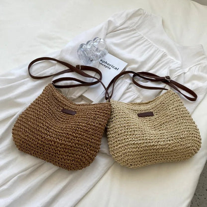 Camille™ | Mala Entrançada Elegante com Pegas Redondas