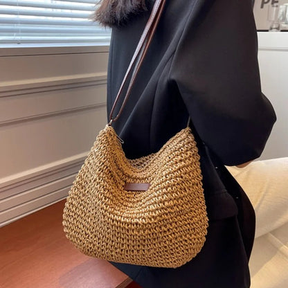 Camille™ | Mala Entrançada Elegante com Pegas Redondas