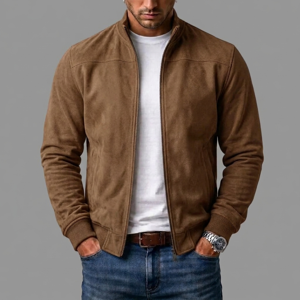 Baptiste™ | Blusão Bomber em Camurça
