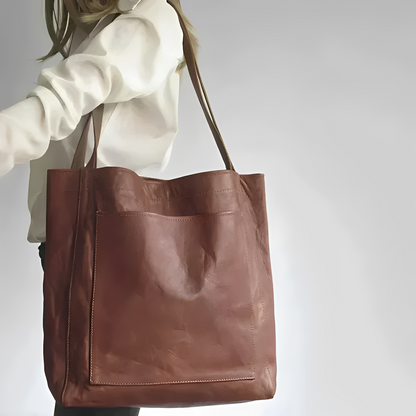 Toni™ | Mala em Pele Elegante com Forro em Camurça